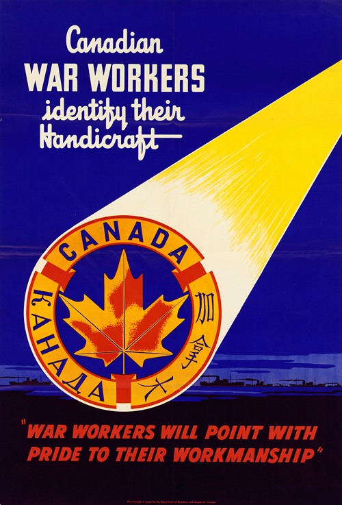 Canadian War Workers Identify Their Handicraft