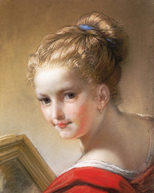 Study of a Girl in Red (1717)