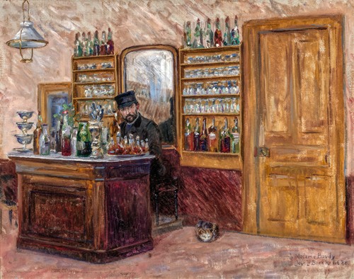 M. Baudy Behind his Desk at the Hotel Baudy (1888)