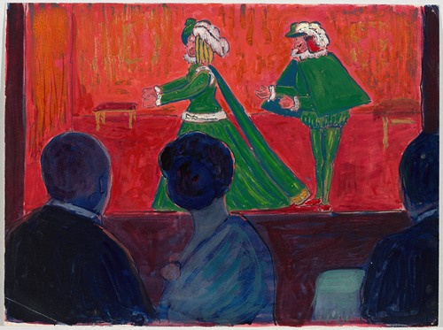Marionette Theater – in the foreground Jawlensky and Marianne von Werefkin