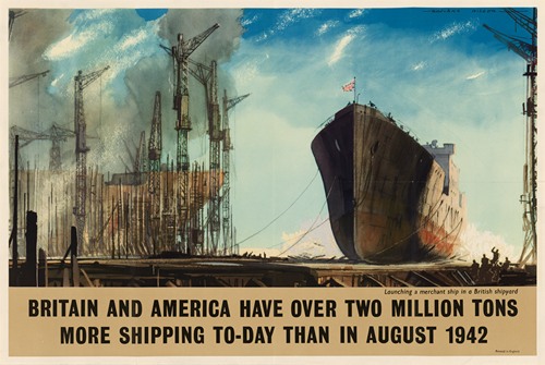 Britain and America Have Over Two Million Tons More Shipping Today Than in August 1942
