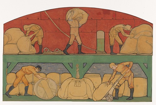 Ontwerp voor schildering in de beurs van Berlage; De Handel