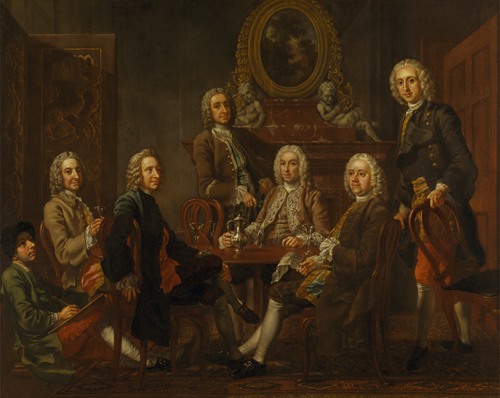 Portrait of a Group of Gentleman, with the Artist (between 1745 and 1748)