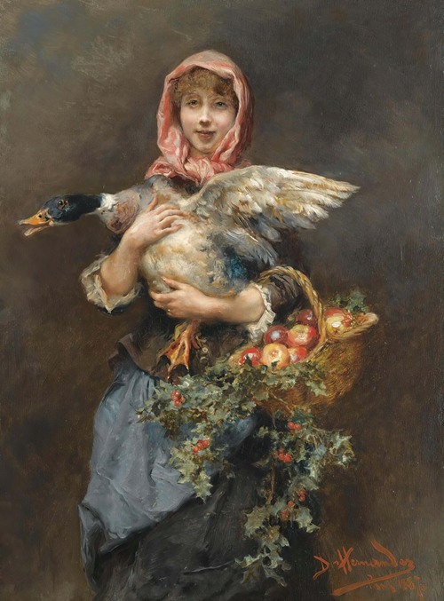 Muchacha Con pato (The duck Girl) (1887)