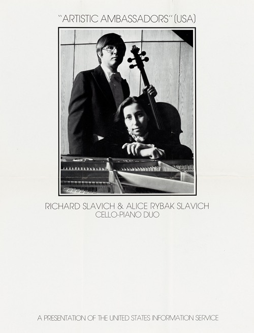 ‘Artistic Ambassador’ (USA): Richard Slavich & Alice Rybak Slavich Cello-Piano Duo