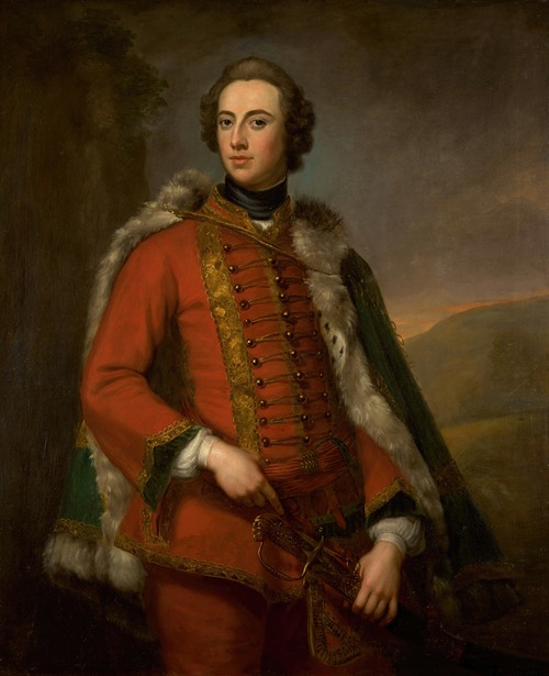 Portrait Of Walter Smythe, Three-Quarter-Length, Wearing Uniform With A Fur-Lined Green Cloak