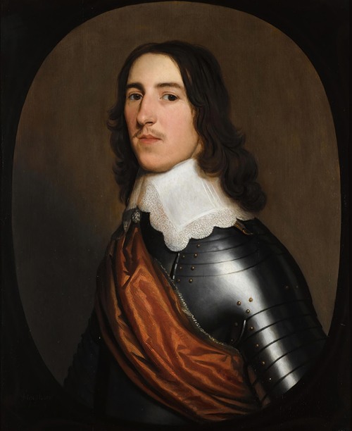 A Portrait Of A Gentleman, half-Length, Believed To Be Sir Thomas Ogle, Wearing A Suit Of Armour, With A White Collar And An Orange Sash (1644)