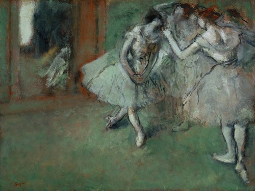 Edgar Degas Drawing Reproduction: Standing dancer with right arm raised  (Danseuse debout, le bras droit leve) c.1891 . Fine Art Print