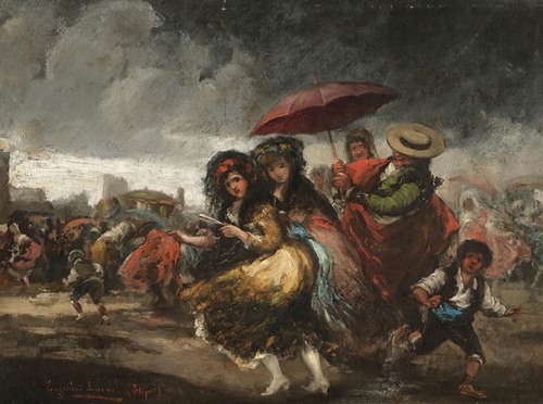 Corrida Suspendida Por La Lluvia (Bullfight Suspended By The Downpour)