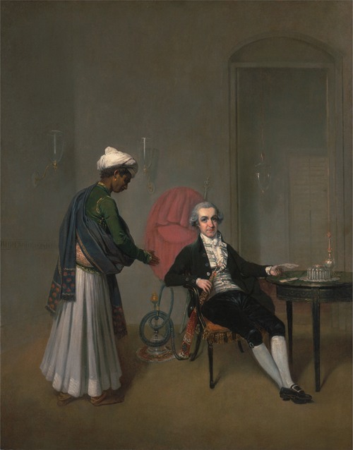 Portrait Of A Gentleman, Possibly William Hickey, And An Indian Servant