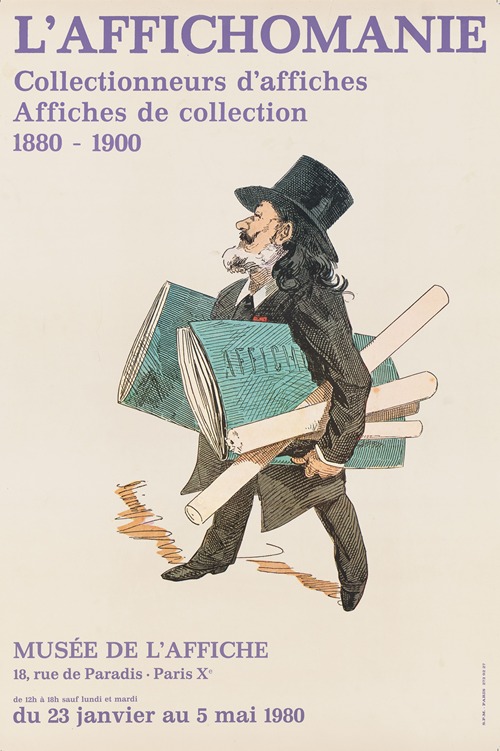 Affiche voor de tentoonstelling L’Affichomanie in het Musée de l’Affiche, 1980