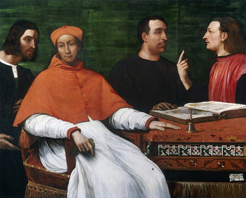Cardinal Bandinello Sauli,His Secretary and Two Geographers (1516)