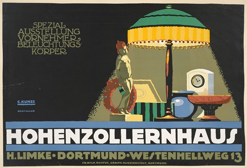 Spezialausst. Vornehmer Beleuchtungskörper. Hohenzollernhaus, Dortmund, H. Limke