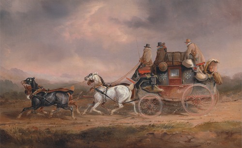 Mail Coaches on the Road- the Louth-London Royal Mail progressing at Speed