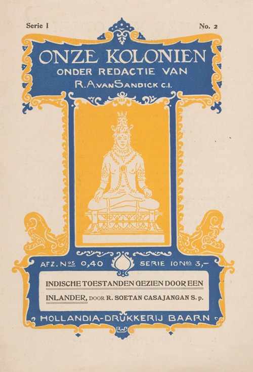 Prospectus van de ‘Onze koloniën’ reeks van Hollandia-drukkerij te Baarn