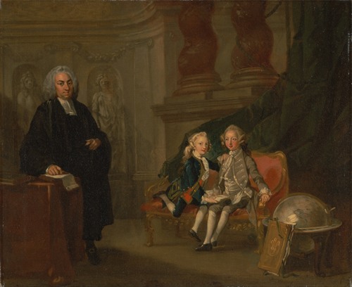 Prince George and Prince Edward Augustus, Sons of Frederick, Prince of Wales, with Their Tutor Dr. F…