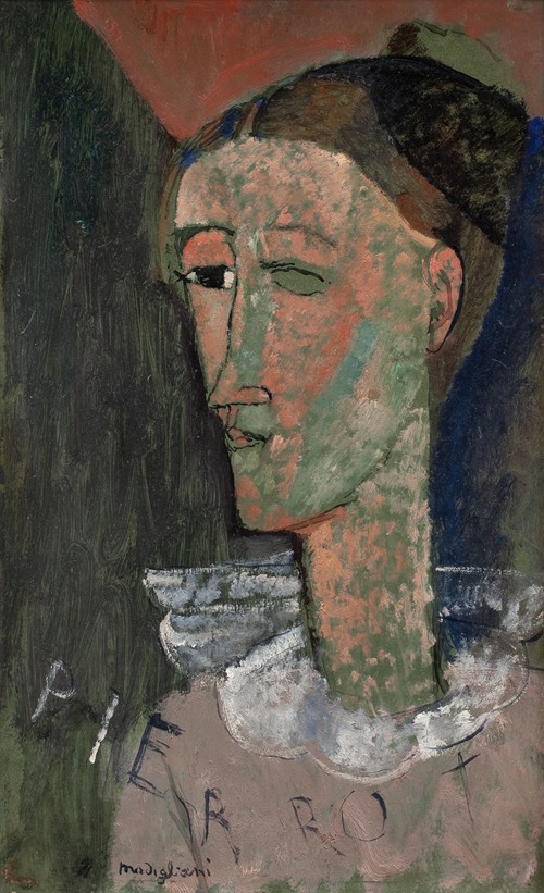 Caryatide au Sein Pointu (Caryatid with Pointed Breast) by Amedeo  Modigliani - Artvee