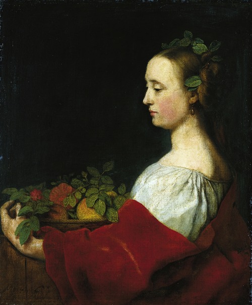 Woman Holding a Basket of Fruit (ca. 1667 - 1670)