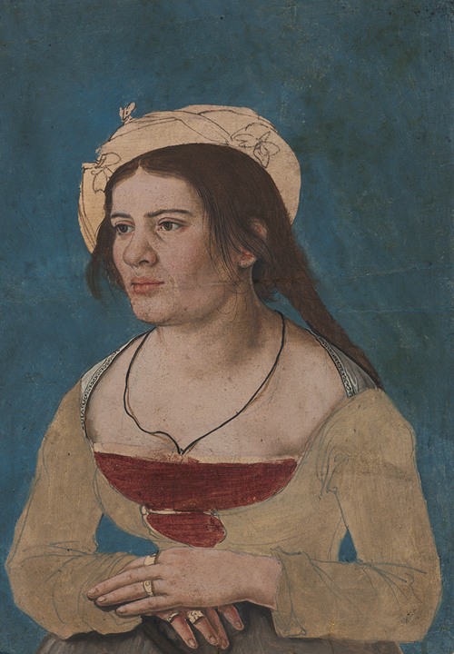 Bildnis einer jungen Frau mit rotem Mieder