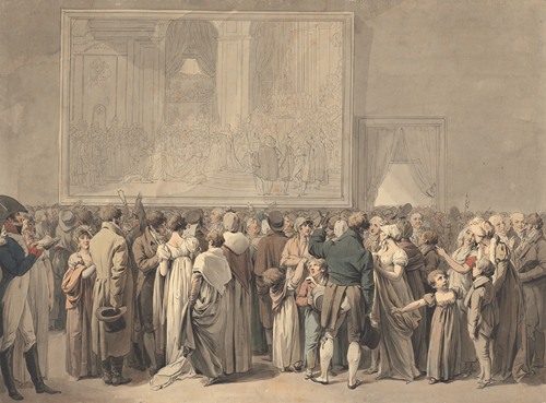 The Public In The Salon Of The Louvre, Viewing The Painting Of The ‘sacre’