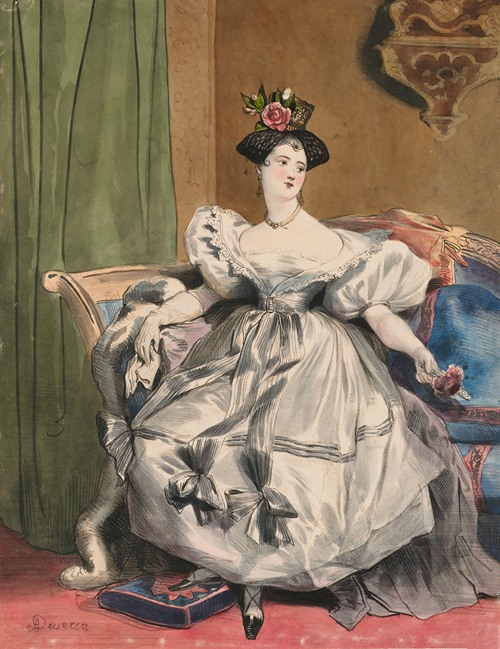 4 Heures Du Soir. Mlle. Laure Deveria, from Les Dix-huit Heures d’une Parisienne (c. 1830)