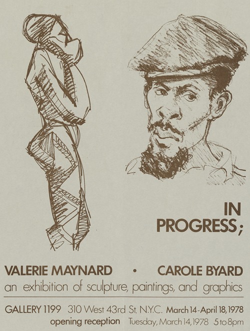 In Progress; Sculpture, Paintings, Graphics an exhibition of works by Valerie Maynard and Carole Byard at Gallery 1199