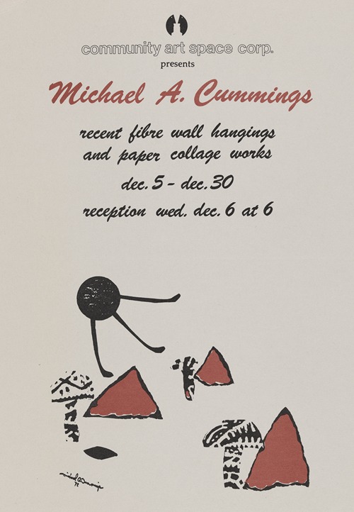 Michael A. Cummings; Recent Fibre Wall Hangings and Paper Collage Works at Community Art Space Corp
