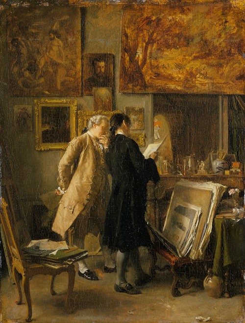 An Artist showing his Work (19th century)