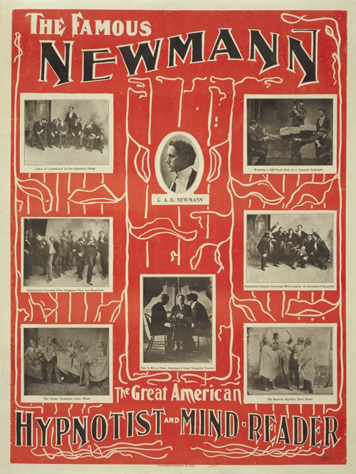 The famous Newmann the great American hypnotist and mind-reader