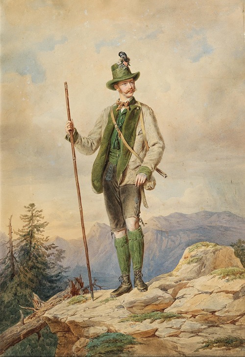 Emperor Francis Joseph I of Austria in Hunting Costume