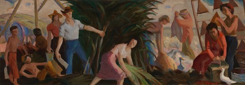 The Harvest (mural study, Abbeville, Louisiana Post Office)