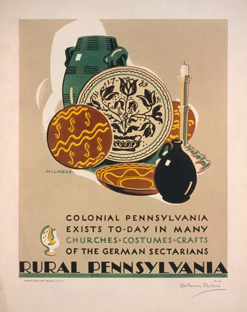 Rural Pennsylvania Colonial Pennsylvania exists to-day in many churches, costumes, crafts of the German Sectarians