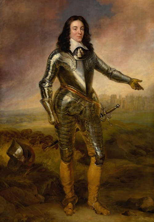 Portrait of a Gentleman, Probably Captain Joseph Poole of Sykehouse, Wearing Armor And Standing In a Landscape