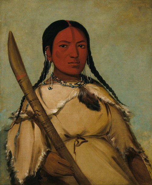 Hee-oh'ks-te-kin, Rabbit's Skin Leggings, a Brave Nez Perce Painting by  George Catlin Reproduction