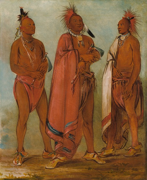 Wa-Másh-Ee-Sheek, He Who Takes Away; Wa-Chésh-Uk, War; Mink-Chésk, Three Distinguished Young Men