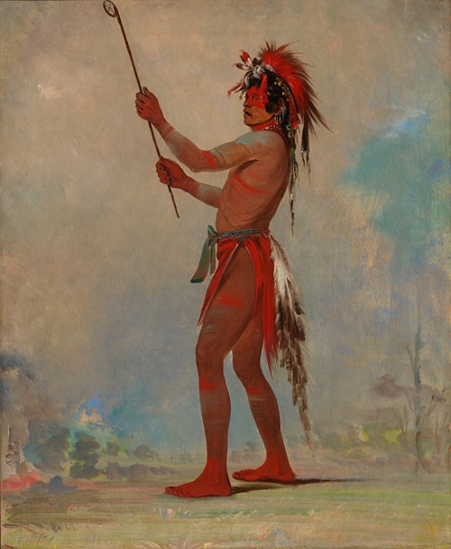 We-Chúsh-Ta-Dóo-Ta, Red Man, a Distinguished Ball Player (1835)