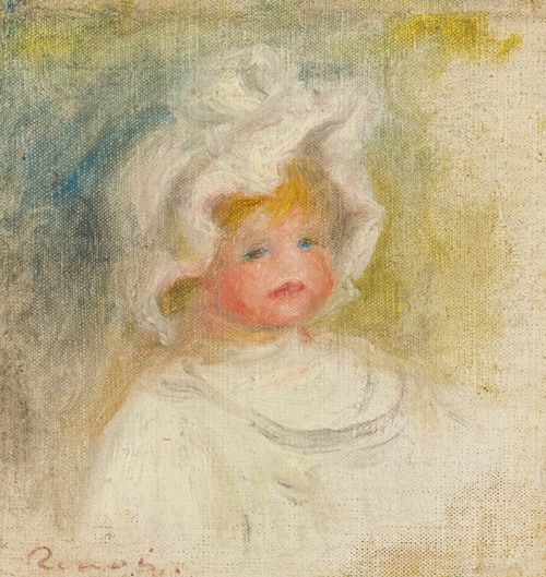 Allée Dans Un Bois, Femme Avec Enfant Dans Les Bras by Pierre-Auguste  Renoir - Artvee