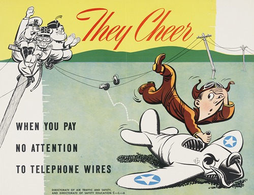 They cheer when you pay no attention to telephone wires