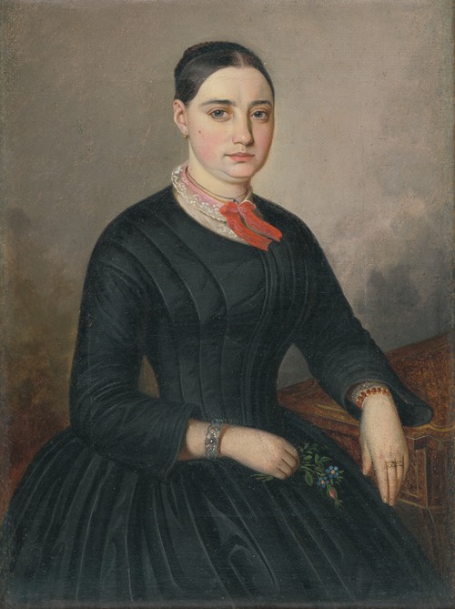 Portrait of Johanka Tramplová from Veľká near Poprad (1853)