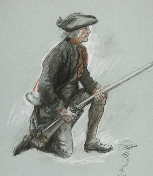 Study for a figure in ‘Valley Forge’ mural at the state capitol building in Harrisburg, Pennsylvania
