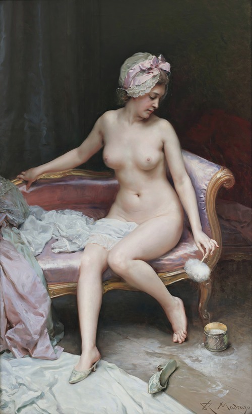 Después del baño (desnudo de mujer) (circa 1895)