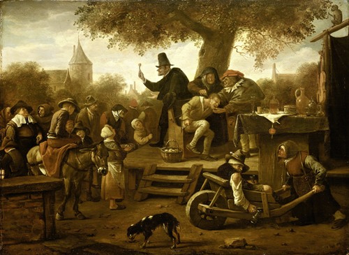 Ascagnes and Lucelle (The Music Lesson) by Jan Steen - Artvee
