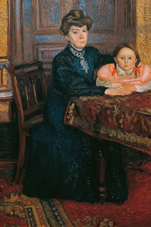 Frau mit Kind (Mathilde Schönberg mit Tochter Gertrud) Doppelbildnis Mathilde und Gertrud Schönberg (1906)