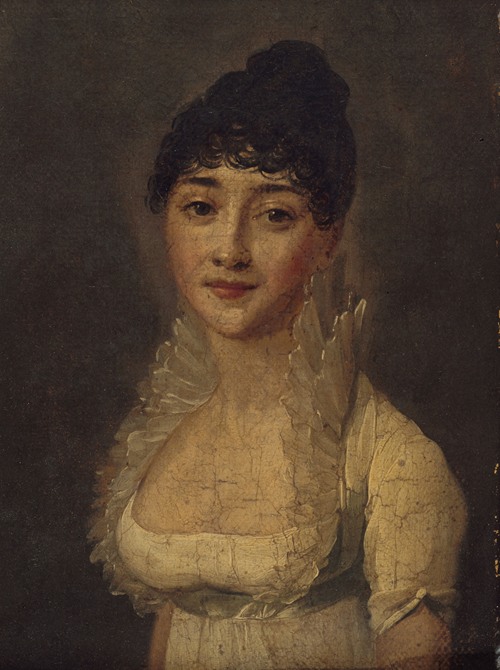 Portrait de femme en robe blanche (circa 1805)