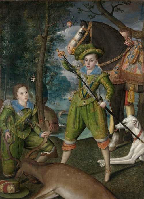Henry Frederick (1594–1612), Prince of Wales, with Sir John Harington (1592–1614), in the Hunting Field