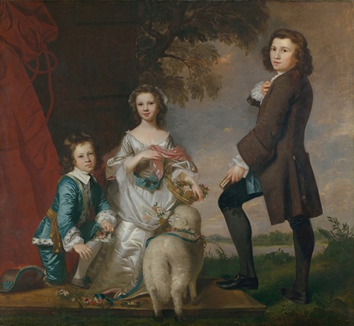 Thomas (1740–1825) and Martha Neate (1741–after 1795) with His Tutor, Thomas Needham
