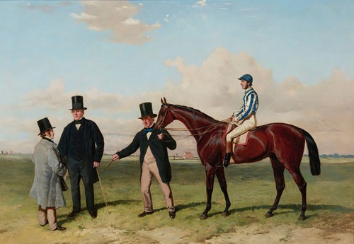 Underhand, Winner Of The Northumberland Plate, With Aldcroft Up, Mr. A. Biggs, Mr. J. Fobert (Trainer) And Mr. G. Foster (Owner)