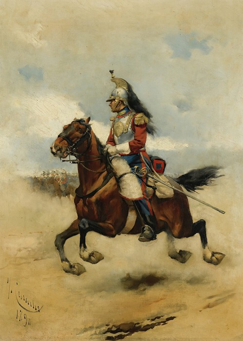 Oficial De Caballería (Charging Cavalry Officer) (1890)