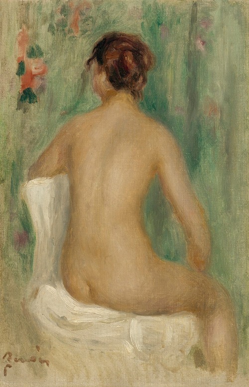 Allée Dans Un Bois, Femme Avec Enfant Dans Les Bras by Pierre-Auguste  Renoir - Artvee