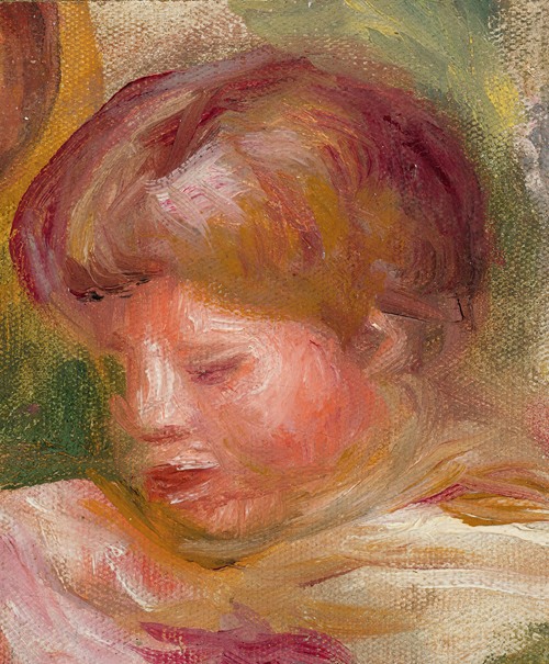 Allée Dans Un Bois, Femme Avec Enfant Dans Les Bras by Pierre-Auguste  Renoir - Artvee